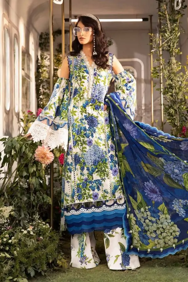 MARIA B LATEST SWISS LAWN SUMMER 2024 EID COLLECTION TOP PAKISTANI DRESS BY SHAEBIZ