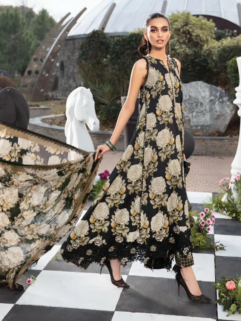 Explore the elegance of the new Summer Lawn Eid Collection by SHAEBIZ.